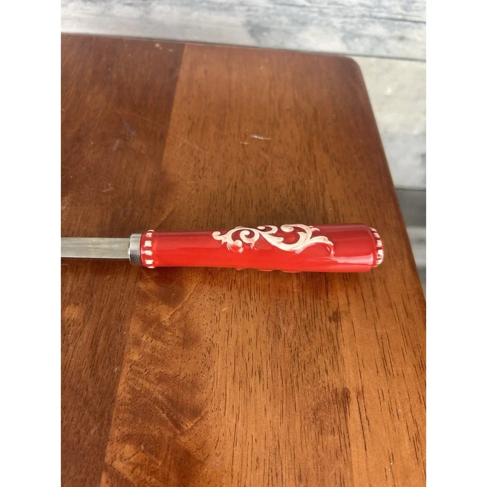 Temptations By Tara Red Lace Cooking Serving Spoon 12.5